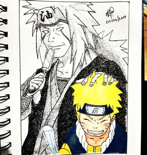Heres Drawing Of Jiraiya And Naruto I Did Hope You Guys Like It Naruto