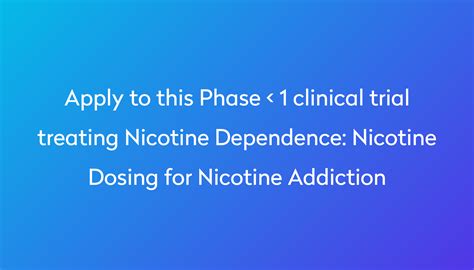 nicotine dosing for nicotine addiction clinical trial 2024 power