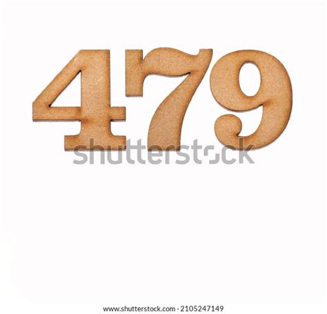 Number 479 Piece Wood Isolated On Stock Photo 2105247149 Shutterstock