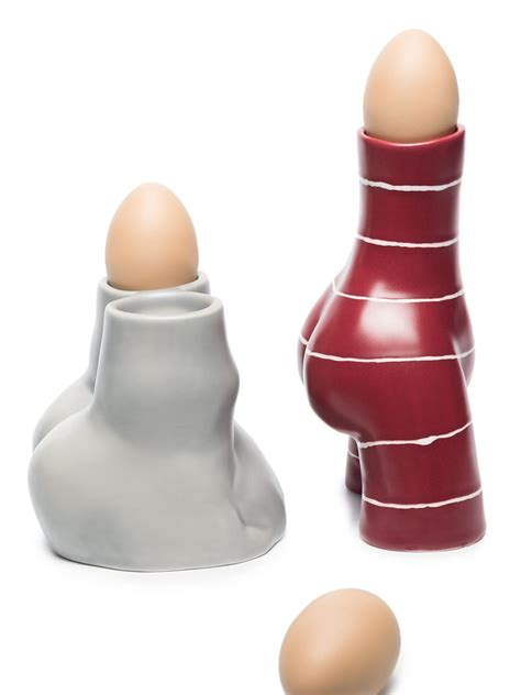 Anissa Kermiche Stripe Pattern Egg Cup Holder Farfetch