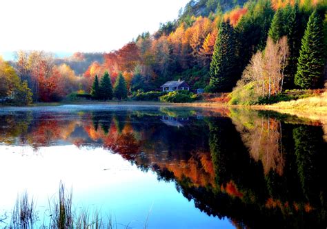 Autumn Lake Landscape Wallpaper Nature And Landscape