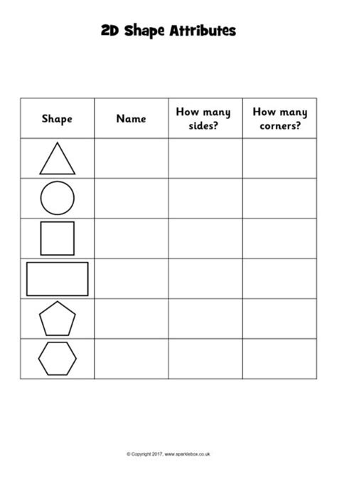 Printable 2d Shapes Worksheets Free Maths Worksheets Identifying And