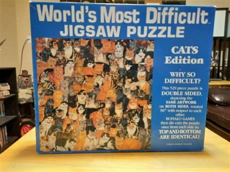 Worlds Most Difficult Jigsaw Puzzle 529 Piece Cats Double Sided