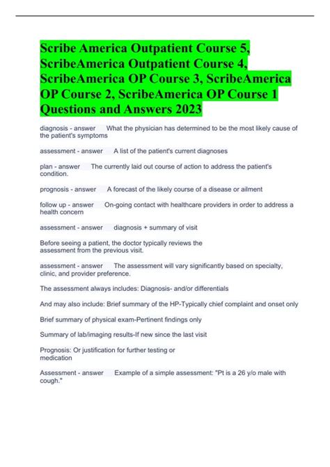 Scribe America Outpatient Course 5 Scribeamerica Outpatient Course 4 Scribeamerica Op Course 3