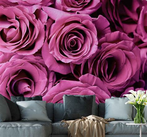 Pink Roses Bouquet Rose Mural Tenstickers