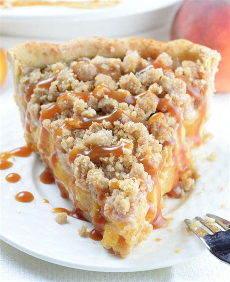 Caramel Crumble Peach Pie | Best Peach Pie Recipe