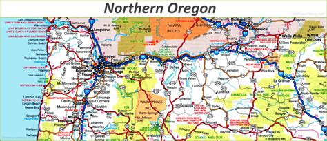 Oregon Or Road And Highway Map Free Printable