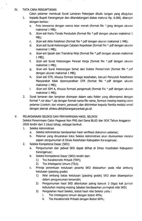 Dalam sebuah surat lamaran kerja surat bisa di tujukan kepada perorangan perusahaan hrd atau tim. Lowongan Kerja Dinas Kesehatan Kabupaten Karanganyar