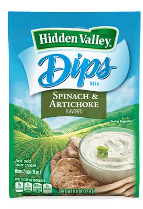 Hidden Valley® Spinach & Artichoke Dips Mix | Hidden Valley® Ranch
