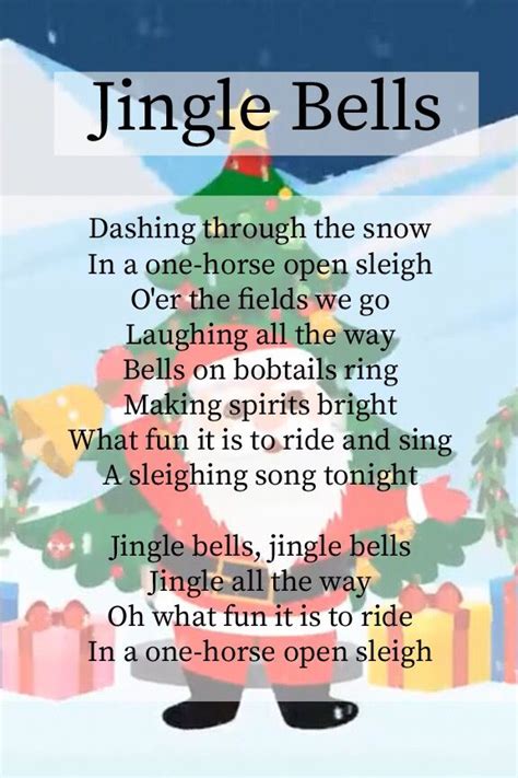 Lyrics To Jingle Bells Nursery Rhymes Lyrics Christmas Songs Lyrics Christmas Lyrics