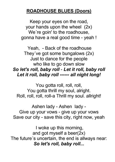 The doors популярные подборы аккордов. The Doors - Roadhouse Blues | Best songs, Songs, Lyrics