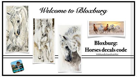 Bloxburg Horses Decals Code How To Place Decals Youtube