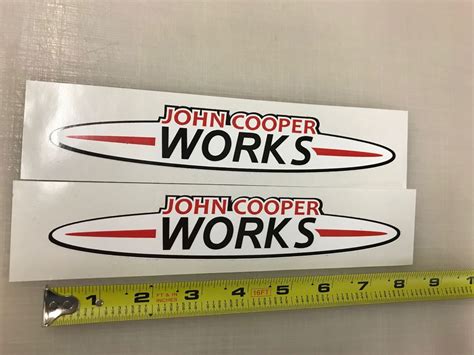 0690 2pcs John Cooper Works Vinyl Decal Printed Sticker For Mini