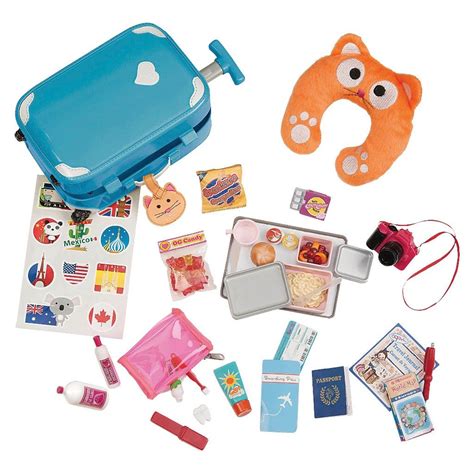 Our Generation Well Traveled Luggage Accessory Set Doll Suitcase Our
