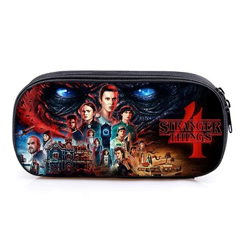 Stranger Things Pencil Bags Interlayer Pencil Case Students Stationery