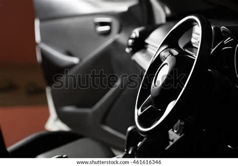 Стоковая фотография 461616346 Car Photography Close Car Control Wheel