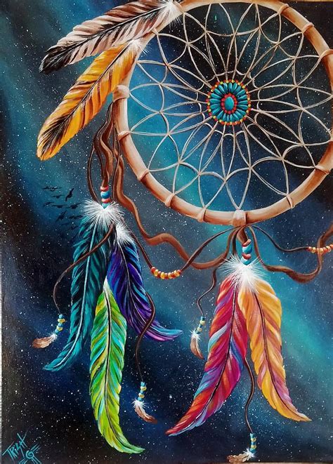 Catching Matts Dreams By Trish Wade Dream Catcher Painting Dream