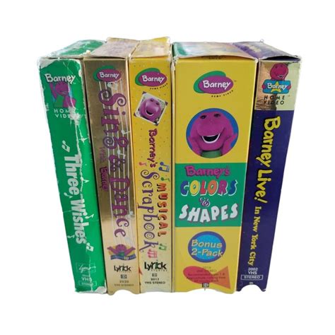 Barney Vhs Lot Of Three Wishes Live In New York City Sing Etsy