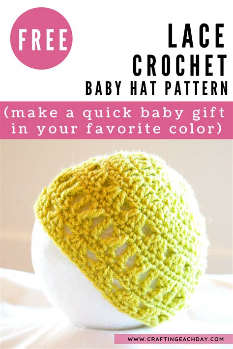 Lace Crochet Baby Hat Pattern In 2021 Crochet Baby Hat Patterns Baby