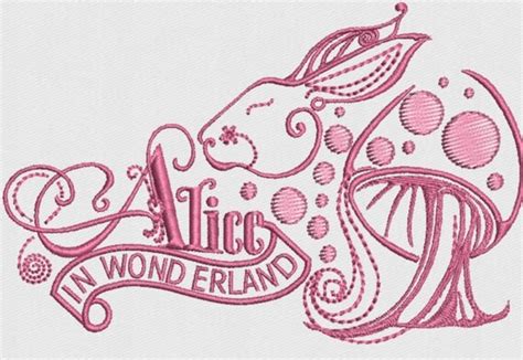 Alice In Wonderland Embroidery Design Machine By Textilesdesigned