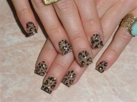 Tan Leopard Print Cute Nails Nail Art Nail Designs