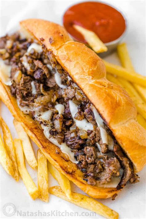 Philly Cheesesteak With Tender Ribeye Steak Melted Provolone And