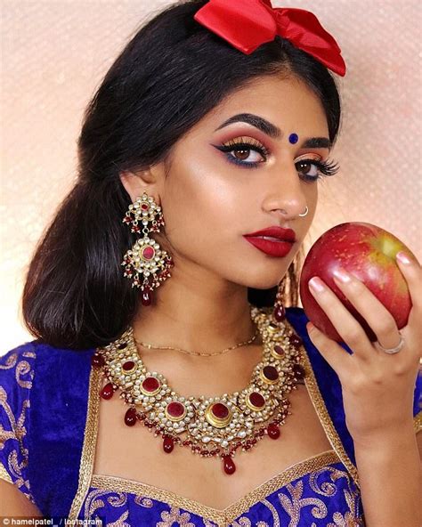 Hamel Patel Uses Indian Clothing For Disney Princesses Daily Mail Online
