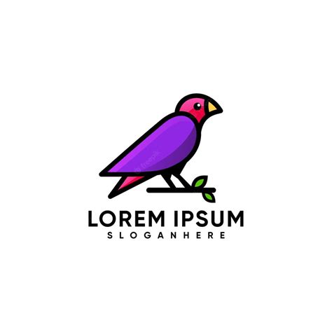 Premium Vector Geometric Bird Logo