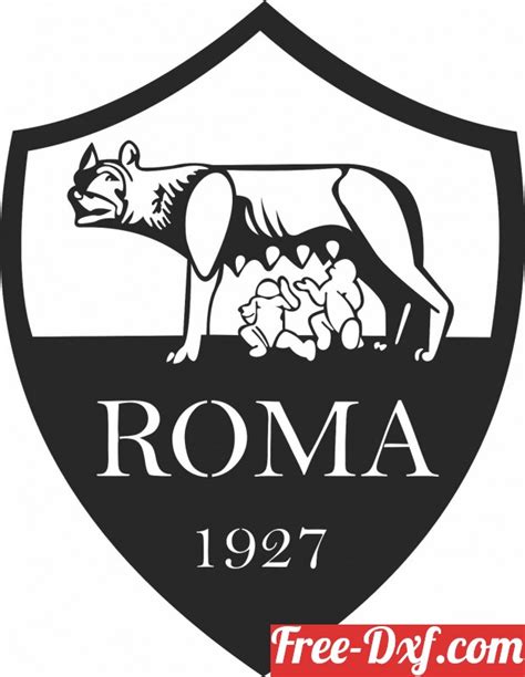 Download Roma Fc Logo Dxf F3907 High Quality Free