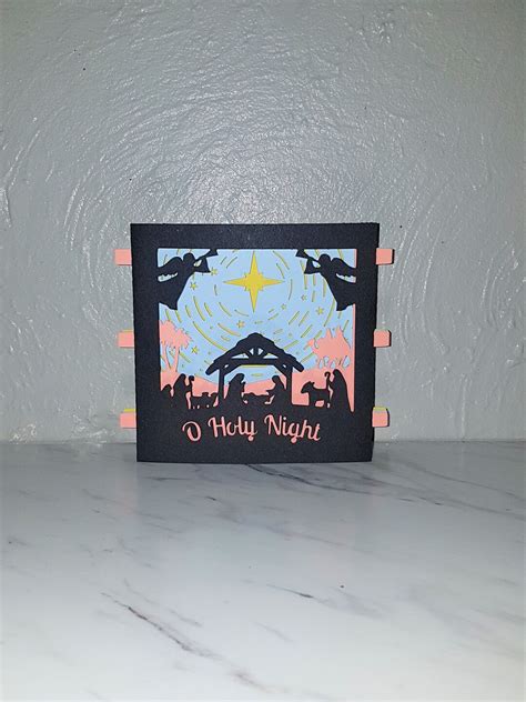 Christmas Nativity Pop Up Card Tunnel Card Svg Pdf Png Paper Etsy