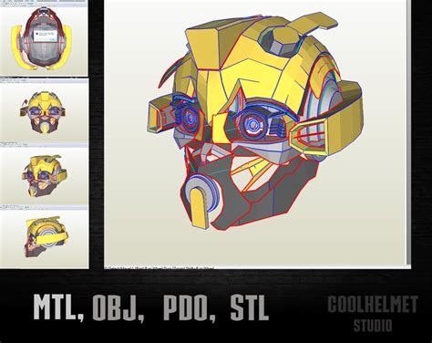 Bumblebee Transformers Helmet Templates For Eva Foam Diy Etsy