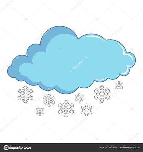 Cloud With Snowflakes Icon Cartoon Style — Stock Vector © Ylivdesign