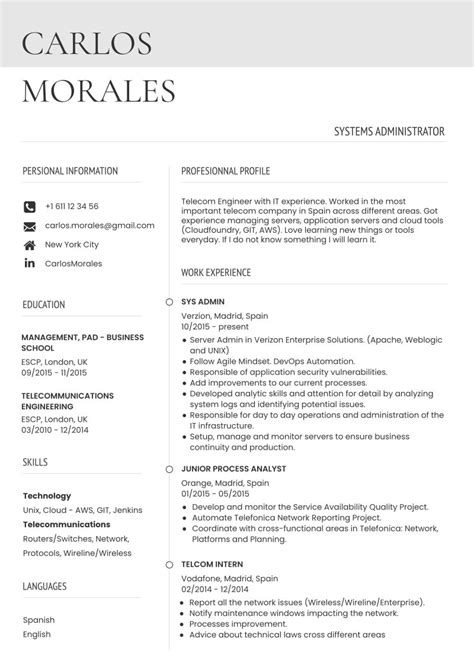 Curriculum Vitae En Inglés Guía Plantilla Y Ejemplos 2023