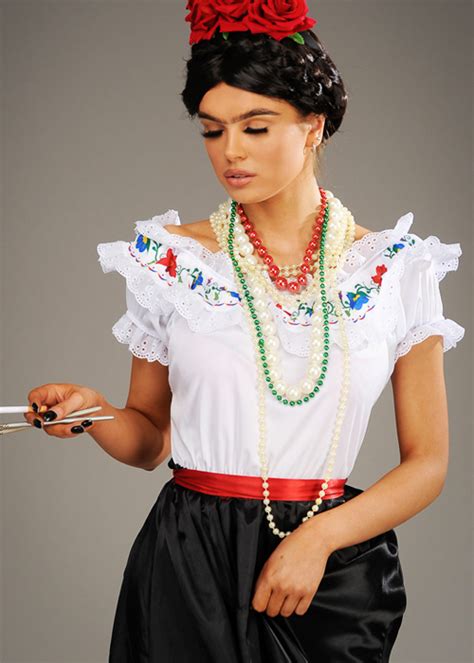 Womens Frida Kahlo Style Mexican Lady Dress 34449 Fr Struts Party