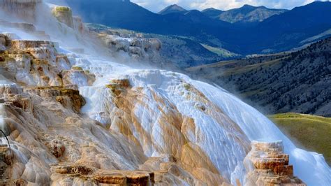 Mammoth Hot Springs In Yellowstone Yellowstone National Park