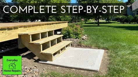How To Build And Attach Deck Stairs Youtube In 2021 Deck Steps