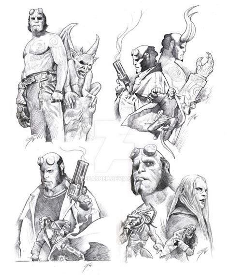 Hellboy Sketches By Gabefarber On Deviantart
