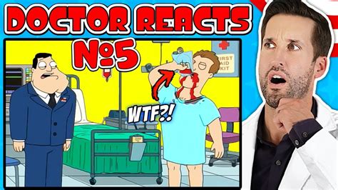 er doctor reacts to hilarious american dad medical scenes 5 youtube