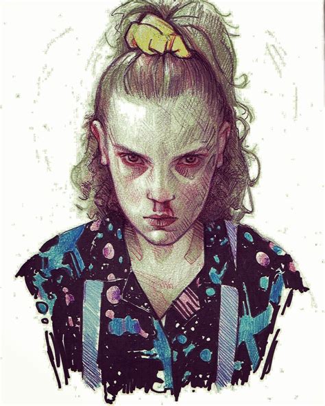 Millie bobby brown is a british actress and model known for her role as eleven in the series stranger things. ArtStation - Traditional drawings, Rebeca Puebla in 2020 ...