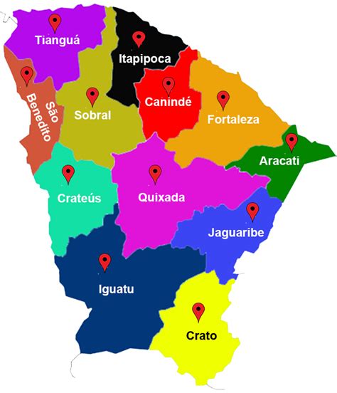 Mapa Do Ceará Mapa Do Ceara Mapa Ceara Mapa Geografia