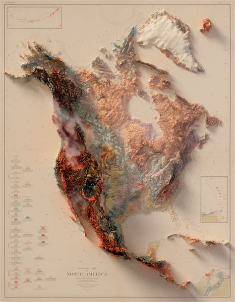 3d Rendered Topographic Maps — Longitudeone Geological Map North