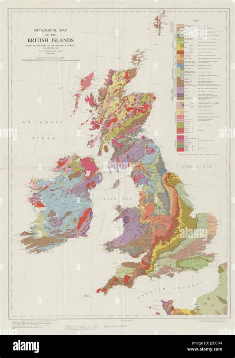 Geological Map Of The British Islands Vintage Survey British Isles
