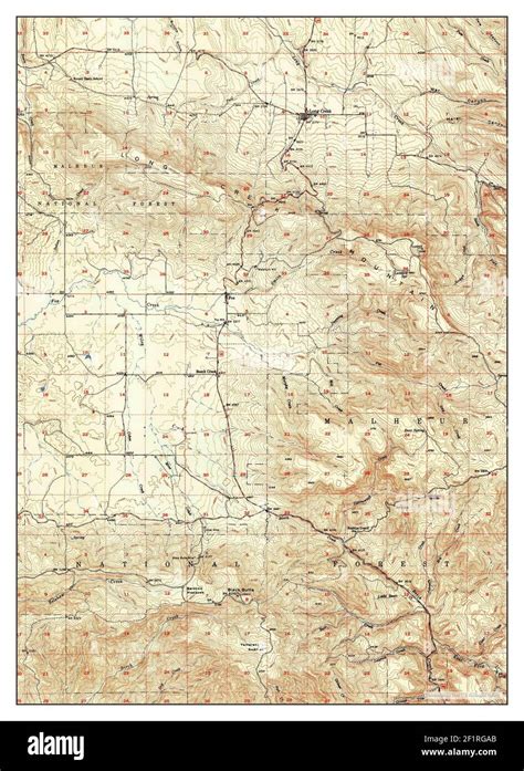 Long Creek Oregon Map 1951 162500 United States Of America By