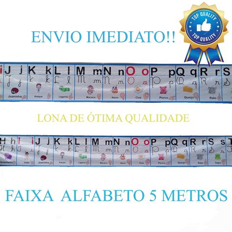 Banner Faixa Alfabeto 4 Formas Feito Em Lona 5 Metros Elo7