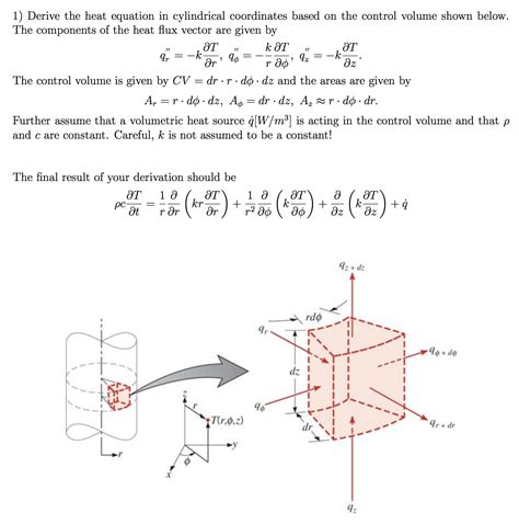 Solved 1 Derive The Heat Equation In Cylindrical