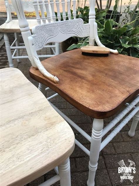 Diy Chalk Painted Oak Pressed Back Chairs Hometalk