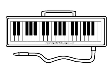 Dengan menggambar, mereka akan bebas berekspresi dalam berbagai macam warna pilihan. Mewarnai Gambar: Mewarnai Gambar Sketsa Pianika 1