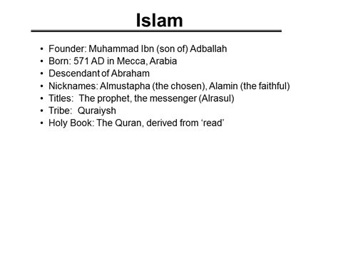 Islam History Value Cultures Presentation History