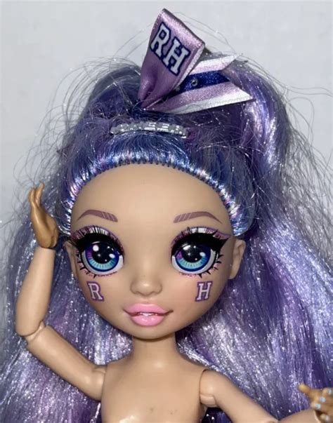 RAINBOW HIGH CHEER VIOLET WILLOW Purple Articulated Fashion Doll Nude