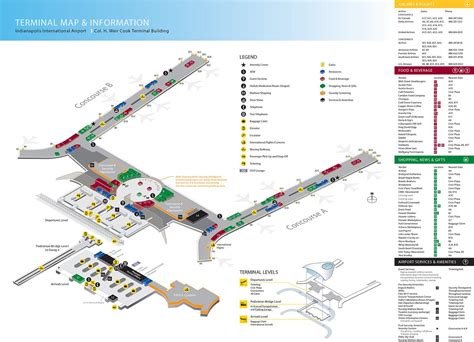 Indianapolis Airport Terminal Map Indianapolis International Airport